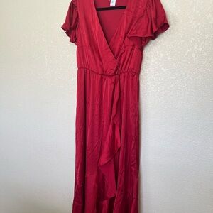 Nicole Miller Vibrant Red Maxi Dress